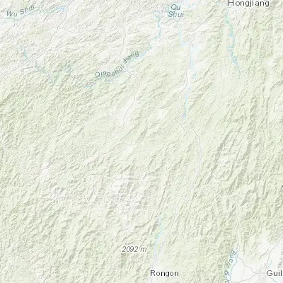 Map showing location of Deshun (26.182220, 109.320280)