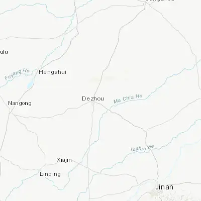 Map showing location of Dezhou (37.446610, 116.367060)