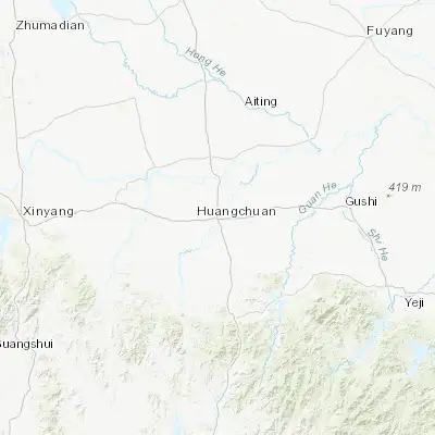 Map showing location of Dingcheng (32.127220, 115.039440)