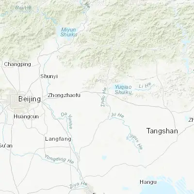 Map showing location of Dong’erying (39.957500, 117.279170)