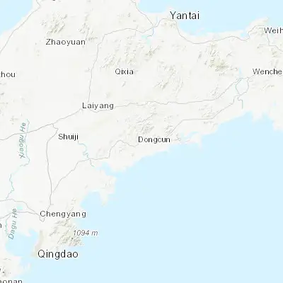 Map showing location of Dongcun (36.776670, 121.159720)