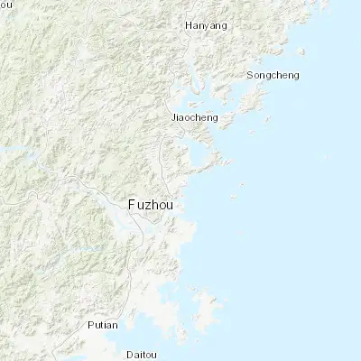 Map showing location of Dongdai (26.243660, 119.615660)
