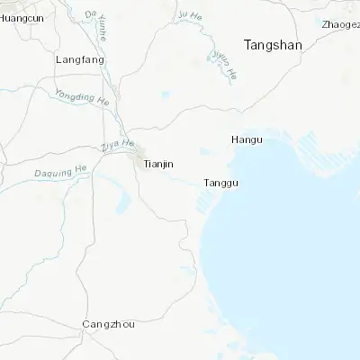 Map showing location of Dongnigu (39.016550, 117.443960)