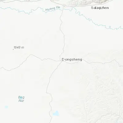 Map showing location of Dongsheng (39.816090, 109.977630)