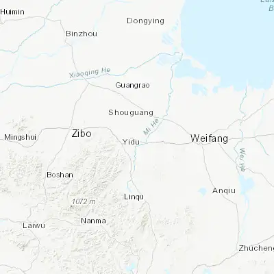 Map showing location of Dongxia (36.749180, 118.582680)