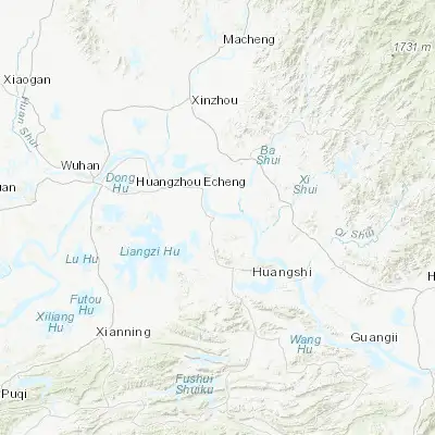 Map showing location of E’zhou (30.396070, 114.886550)