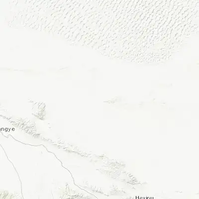 Map showing location of Ehen Hudag (39.210740, 101.668980)