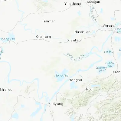 Map showing location of Fengkou (30.082680, 113.333460)