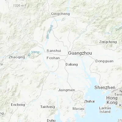 Map showing location of Foshan (23.026770, 113.131480)