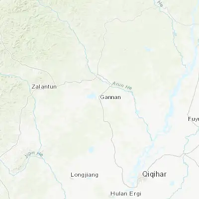 Map showing location of Gannan (47.920380, 123.500460)