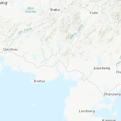 Map showing location of Gongguan (21.800000, 109.600000)