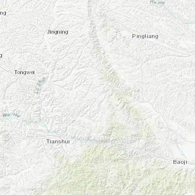 Map showing location of Gongmen (34.941390, 106.296390)