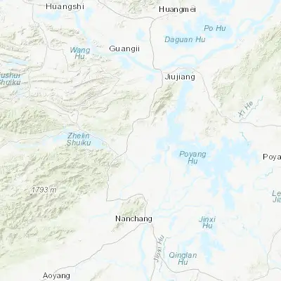 Map showing location of Gongqingcheng (29.249150, 115.809530)