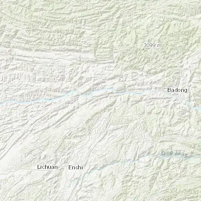 Map showing location of Guandu (30.955890, 109.846970)