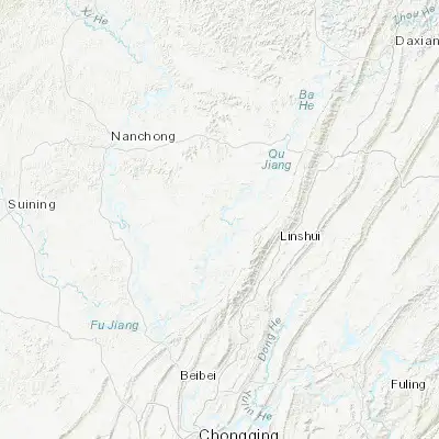 Map showing location of Guang’an (30.474130, 106.636960)
