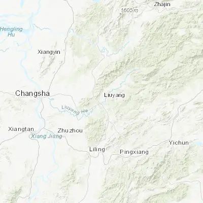 Map showing location of Guankou (28.158610, 113.627090)