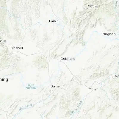 Map showing location of Guigang (23.116030, 109.594720)
