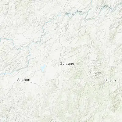 Map showing location of Guiyang (26.583330, 106.716670)