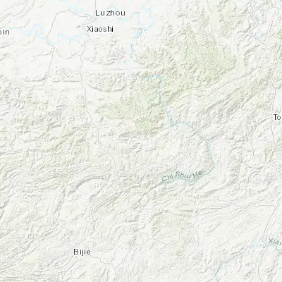 Map showing location of Gulin (28.042230, 105.810380)