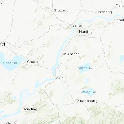 Map showing location of Gushu (31.560550, 118.481470)