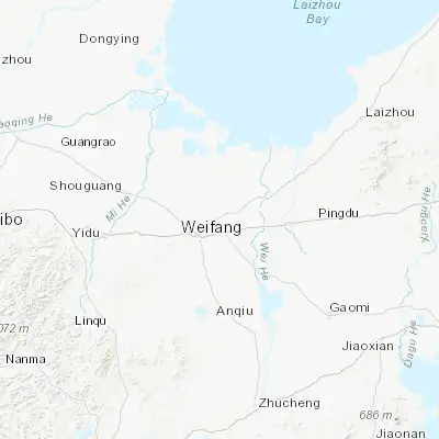 Map showing location of Hanting (36.770830, 119.210830)