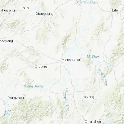 Map showing location of Hengyang (26.889460, 112.618880)