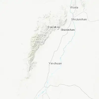 Map showing location of Hongguang Qidui (38.733220, 106.287210)