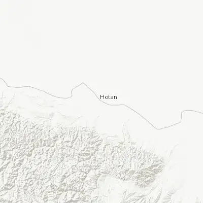 Map showing location of Hotan (37.107500, 79.935480)