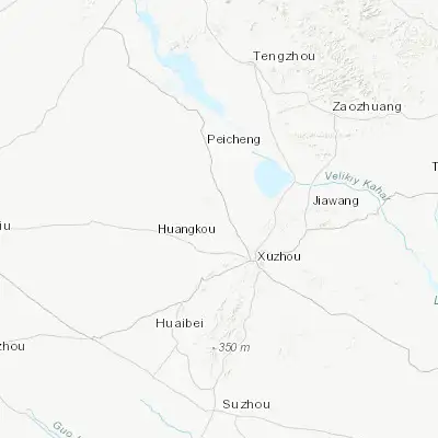 Map showing location of Huangji (34.433330, 116.983330)