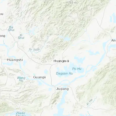 Map showing location of Huangmei (30.192350, 116.024960)