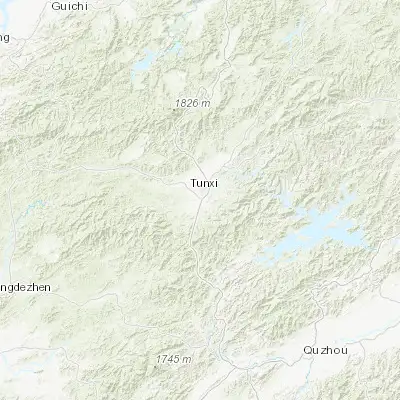 Map showing location of Huangshan (29.711390, 118.312500)