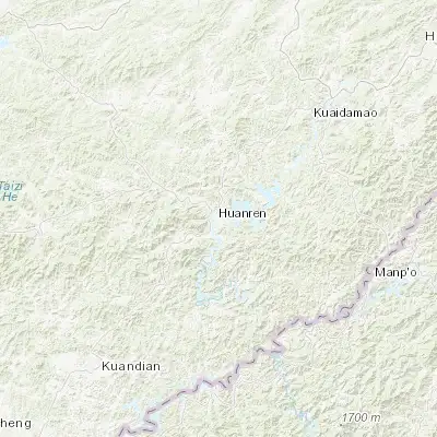Map showing location of Huanren (41.264720, 125.366670)