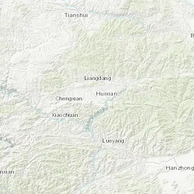 Map showing location of Huixian Chengguanzhen (33.768330, 106.080830)