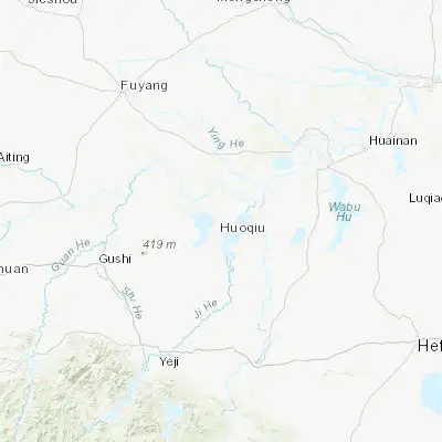 Map showing location of Huoqiu Chengguanzhen (32.354730, 116.293900)