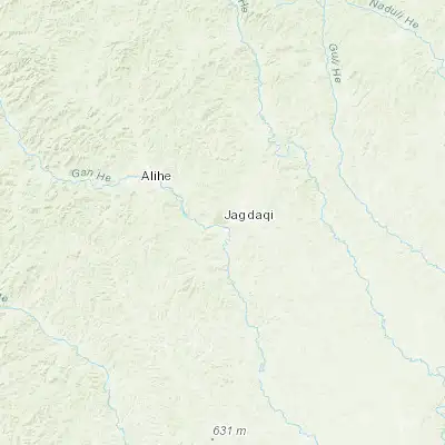 Map showing location of Jiagedaqi (50.416670, 124.116670)