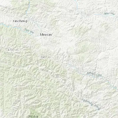 Map showing location of Jiahe (34.091870, 104.379740)