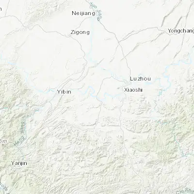 Map showing location of Jiang’an (28.733350, 105.068300)