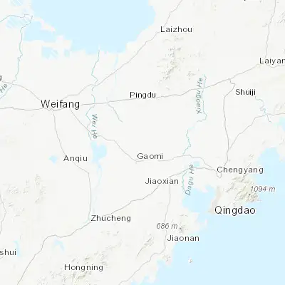 Map showing location of Jiangzhuang (36.494440, 119.794170)