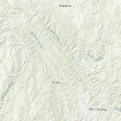 Map showing location of Jianshui (24.277400, 101.224000)
