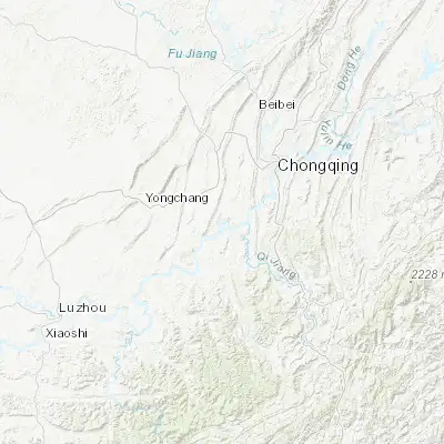 Map showing location of Jijiang (29.289930, 106.250010)