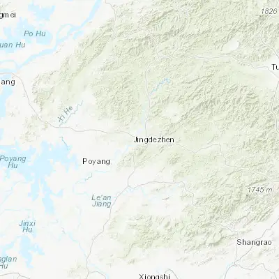 Map showing location of Jingdezhen (29.294700, 117.207890)