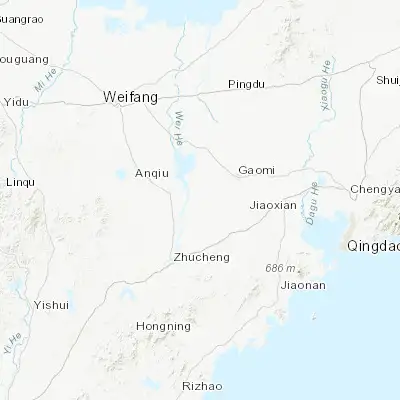 Map showing location of Jinggou (36.281760, 119.551850)