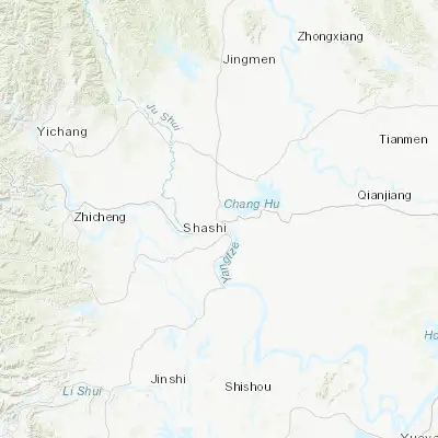Map showing location of Jingzhou (30.350280, 112.190280)