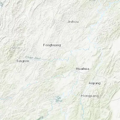 Map showing location of Jinhe (27.716940, 109.604720)