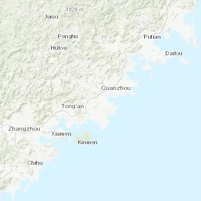Map showing location of Jinjiang (24.819780, 118.574150)