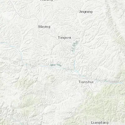 Map showing location of Jinshan (34.811390, 105.434440)