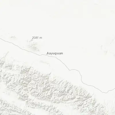 Map showing location of Jiuquan (39.743180, 98.517360)