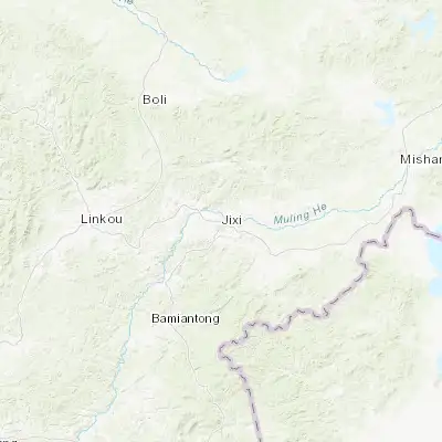 Map showing location of Jixi (45.293220, 130.962170)