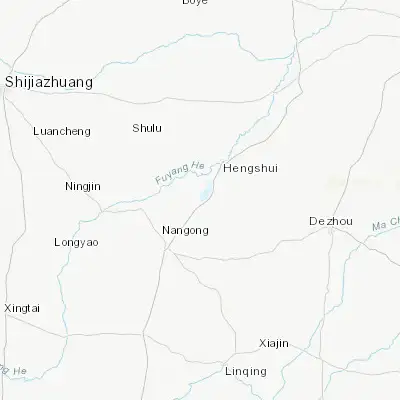 Map showing location of Jizhou (37.562220, 115.558890)