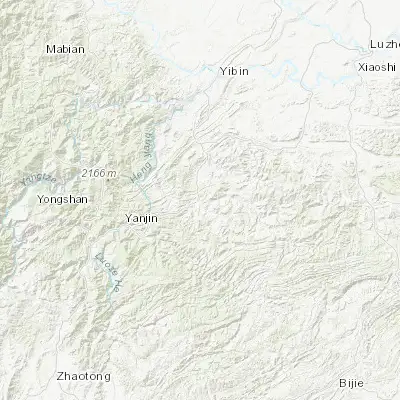 Map showing location of Junlian (28.171060, 104.511620)